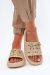 Dámské Pěnové Pantofle S Příšivkami Béžové Vinceza 76055 35/36