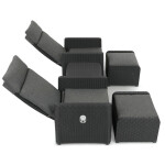 Zahradní set 1+2, polyratan, šedá, AZS-L2665 GREY