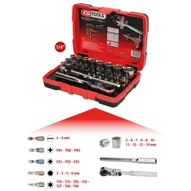 KS Tools TORSIONpower Nástrčné ořechy s bity 1/4" - 33 ks (918.3005)