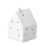 Räder Porcelánový svícen domeček Tree/Stars, bílá barva, porcelán