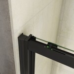 H K - Luxusní posuvné sprchové dveře ALTO BLACK 96- 100x195cm L/P se Soft close zavíráním SE-ALTOBLACK100SET