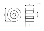 NábytekProNás Kolečko pr. 40 x 27 mm - guma VELIKOST BALENÍ: 1 ks