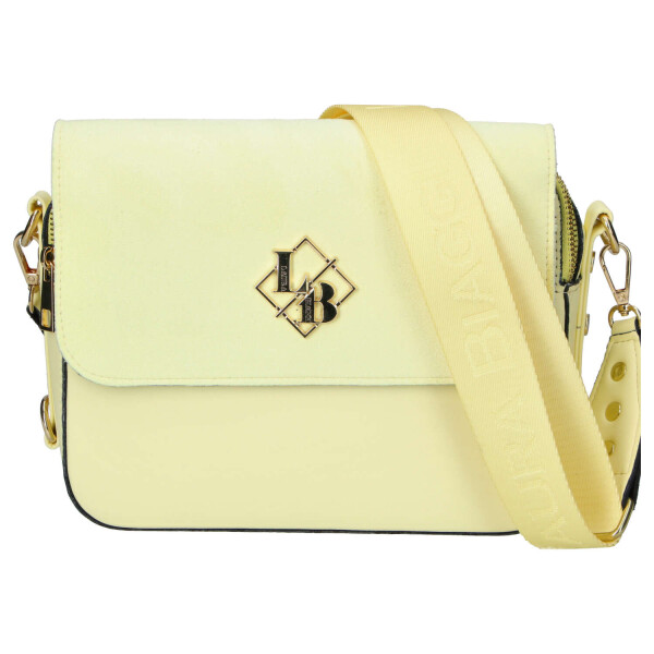 Moderní dámská koženková crossbody kabelka LB Eva, žlutá