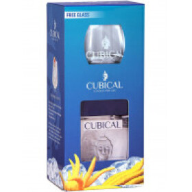 Cubical Premium London Dry Gin 40% 0,7 l (dárkové balení 1 sklenička)