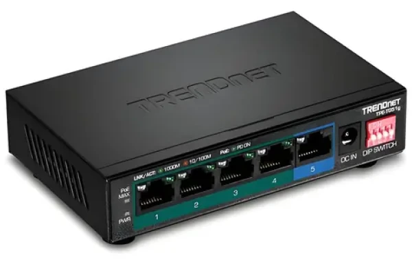 TRENDnet TPE-TG51G / Switch / 5-port Gigabit PoE+ / 60 W / 10 Gbit/s / kovové provedení (TPE-TG51G)