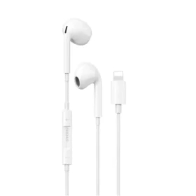 Dudao X14 PROL-W1 drátová sluchátka do uší bílá / s mikrofonem / Lightning / kabel 1.2 m (92327)