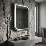 REA - Zrcadlo LED ZONE 80x60 BRUSH NICKEL HOM-00301
