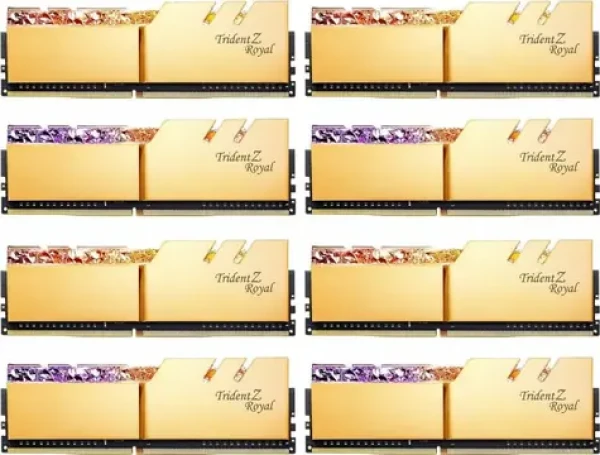 G.SKill Trident Z Royal Gold 64GB (8x8GB) 3600 MHz / DDR4 / CL14-15-15-35 / 1.45V / XMP 2.0 (F4-3600C14Q2-64GTRGB)