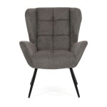 Křeslo ušák, šedá, látka, AK-H9206 GREY2