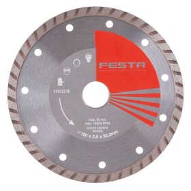 FESTA 21415 Kotouč diamantový, TURBO, 150mm, 22,2mm