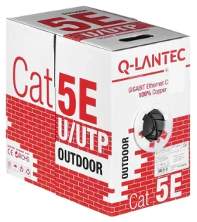 Q-LANTEC KIU5OUTS305Q černá / Síťový kabel / Cat5e / U/UTP / venkovní / 305 m (KIU5OUTS305Q)
