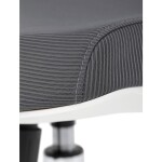 Židle kancelářská, tmavě šedá síťovina MESH, bílý plast, plastový kříž