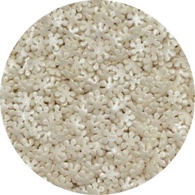 Dortisimo 4Cake Cukrové sněhové vločky bílé perleťové (60 g) Besky edice