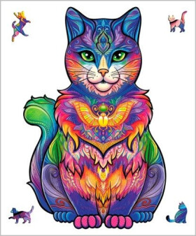 Dřevěné puzzle - Starověká kočka