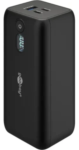 Goobay 20000mAh černá / Powerbanka / USB-C PD 65W / QC / LC displej (76254)