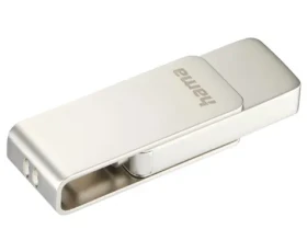 Hama USB Uni-C Rotate Pro 64 GB stříbrná / Flash disk / USB-C 3.1 / čtení: až 70 MBs (182495)
