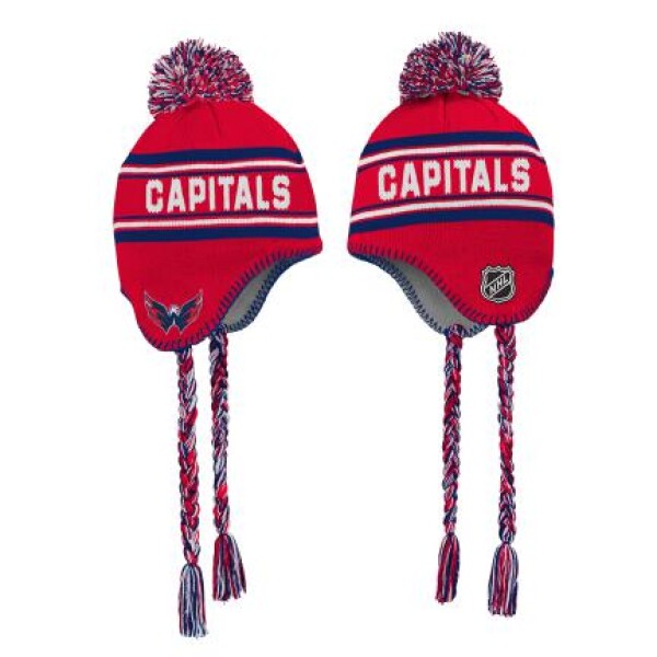 Outerstuff Dětská zimní čepice Washington Capitals NHL Jacquard Tassel Knit With Pom