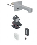 GEBERIT - Brenta Elektronický umyvadlový ventil pod omítku, bateriové napájení, easy to clean, kartáčovaná nerez 116.273.SN.1