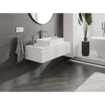 MEXEN/S - Rivel koupelnová skříňka pod umyvadlo 100 cm s deskou, 1 šuplík, reliéf , bílá mat 91A20-10023-1-BFC01