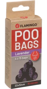 Flamingo Basic Scent Sáčky s levandulovou vůní na exkrementy 4x15ks (FLA-524206)