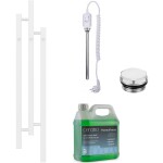 CERANO Koupelnový elektrický radiátorový set Fabiano - 300W - bílá lesklá - 1200x220 mm