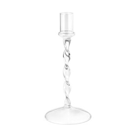 Storefactory Skleněný svícen Eneby Clear 20 cm, čirá barva