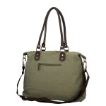 Trendy dámská textilní kabelka na rameno Petra, zelená