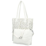Módní dámský koženkový set kabelek Safira, bílý