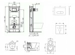 IDEAL STANDARD - ProSys Set předstěnové instalace, klozetu a sedátka Connect Air, tlačítka Oleas M1, Aquablade, SoftClose, chrom ProSys120M SP24