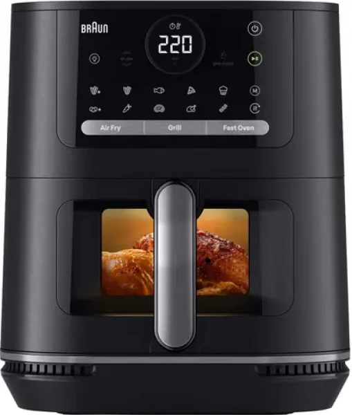 Braun HF5075IBK černá / Horkovzdušná fritéza / 2000 W / PFAS free / dotykové ovládání (0X12500024)
