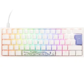 Ducky One 2 Pro Mini Cherry MX-Silver bílá / herní klávesnice / podsvícená / drátová USB-C / DE (DKON2061ST-PDEPDWWT2)
