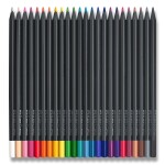 Pastelky trojhranné Faber-Castell Black Edition, 24 barev