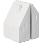 Räder Porcelánová zarážka na knihy Twin House, bílá barva, porcelán