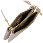 Stylová dámská semišová kabelka na rameno Amanda, růžová