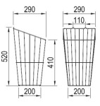 Strong Drátěný koš na prádlo střední (36198)