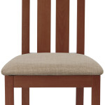 Jídelní židle, masiv buk, barva třešeň, látkový béžový potah