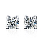 Royal Fashion stříbrné náušnice HA-XEZ008-SILVER-MOISSANITE