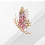 Exkluzivní brož Swarovski Elements Josepha - motýl, Zlatá