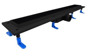 HOPA - Odtokový žlab STANDARDline BLACK 2v1 (vložení dlažby) - Rozměr A - 50, Varianta roštu - Klasszik OLPZLABST49BK