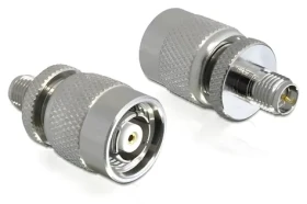 Delock adaptér RP-SMA(M) na RP-TNC(F) / Adaptér / kov / stříbrná (88411)