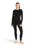 ICEBREAKER W 125 ZoneKnit LS Crewe, Black velikost: L