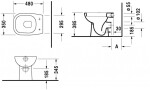 DURAVIT - D-Code Stojící WC, zadní odpad, s HygieneGlaze, alpská bílá 21080920002