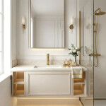 REA - Umyvadlová baterie Lungo Stripe Brush Gold Low REA-B8050