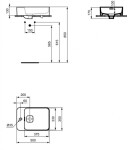 IDEAL STANDARD - Strada II Umyvadlo 50x35 cm, s otvorem na straně, s Ideal Plus, bílá T2964MA