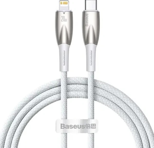 Baseus CADH000002 Kabel USB-C (M) - Lightning (M) 1 m bílá / 20W (CADH000002)