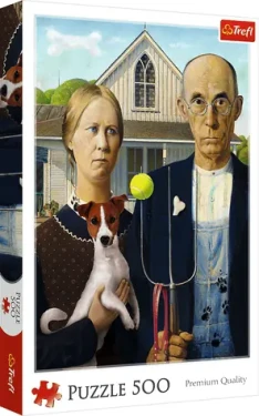 TREFL Puzzle Americká gotika: Psí edice
