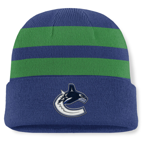 Fanatics Pánská zimní čepice Vancouver Canucks NHL Swipe Cuffed Beanie