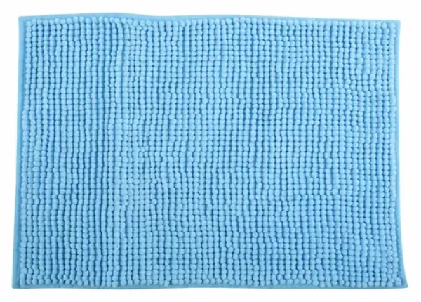 MSV CHENILLE koupelnová předložka 40 x 60 cm nebesky modrá / mikrovlákno / protiskluzová