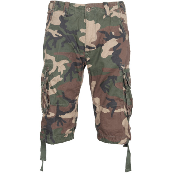 Alpha Industries Kalhoty krátké JET SHORT dark olive camo 38