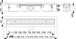 Alcadrain Podlahový žlab Antivandal s roštem APZ11-1050L APZ11-1050L